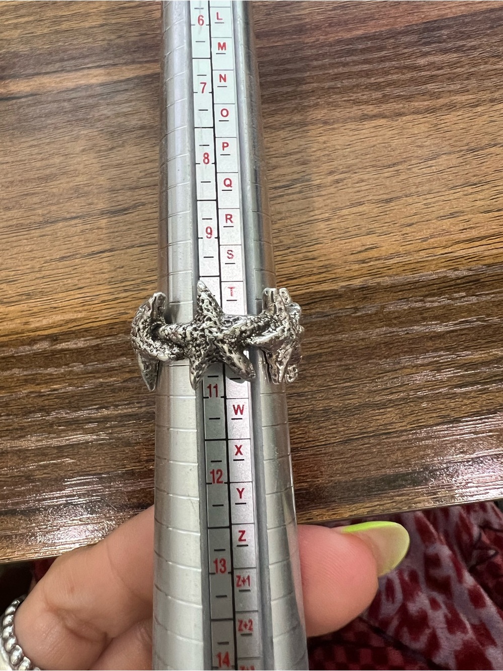 Silver Starfish Wrap Ring - Beach-Inspired Statement Size 10